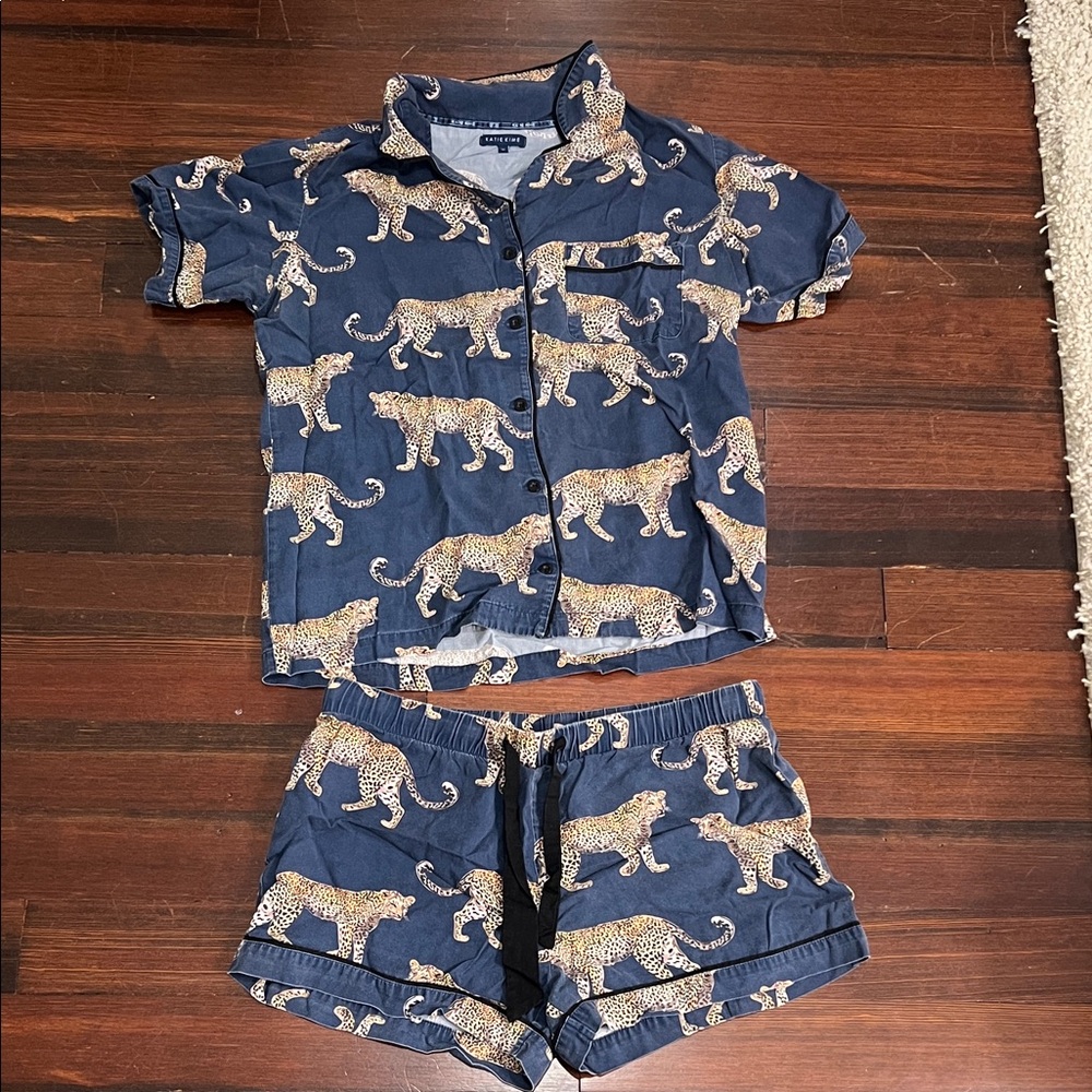 Katie Kime Leopard Print Pajama Set